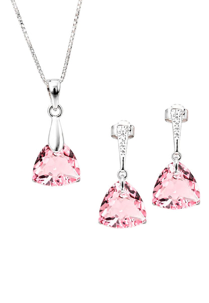 Conjunto Camila Plata 925 Cristal Swarovski®  Light Rose