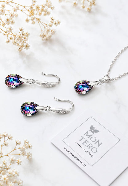Conjunto Milan Plata 925 Cristal Swarovski®  Vitral Light