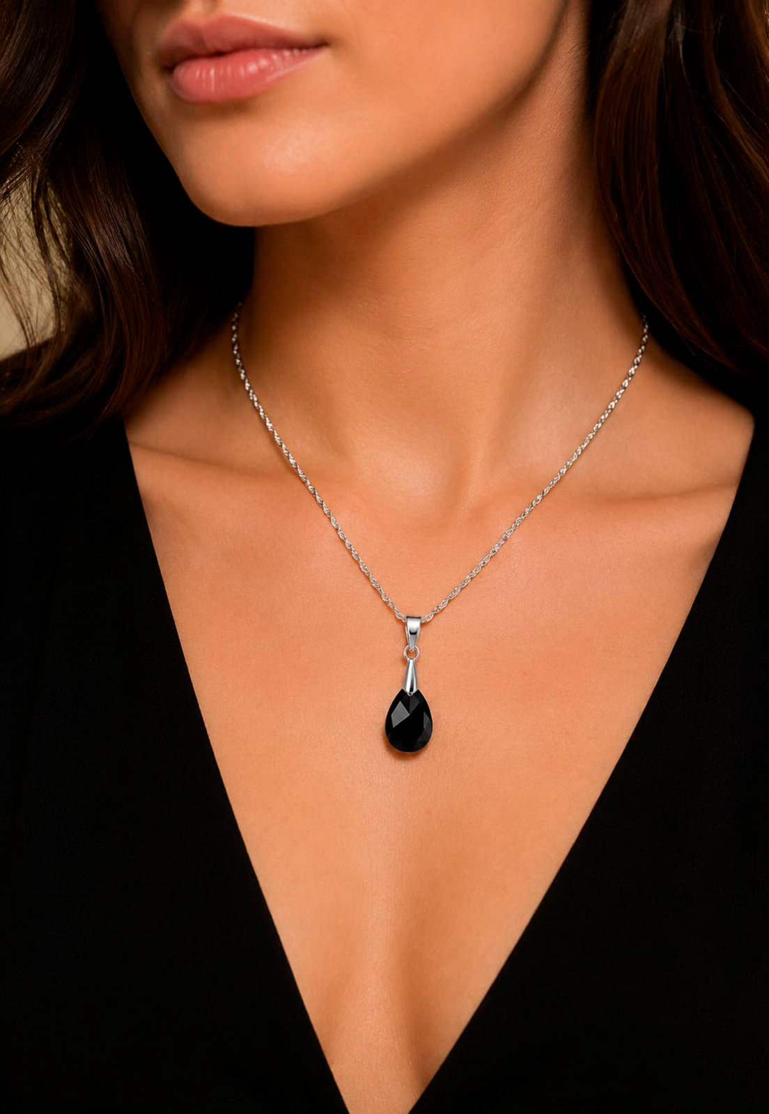 Collar Encanto Plata 925 Cristal Swarovski® Jet