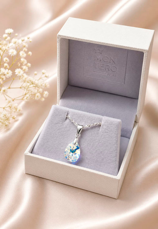 Collar Encanto Plata 925 Cristal Swarovski® Aurora Boreal
