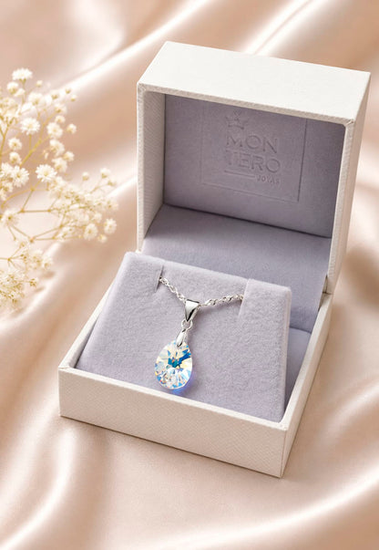 Collar Encanto Plata 925 Cristal Swarovski® Aurora Boreal