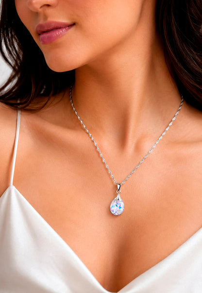 Collar Encanto Plata 925 Cristal Swarovski® Aurora Boreal