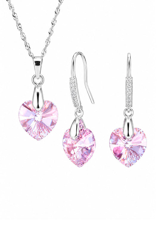 Conjunto Romance Plata 925 Cristal Swarovski® Light Rose