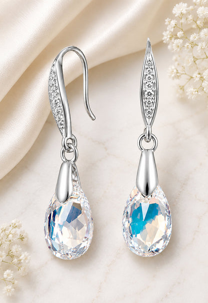Aros Capricho Plata 925 Cristal Swarovski® Aurora Boreal