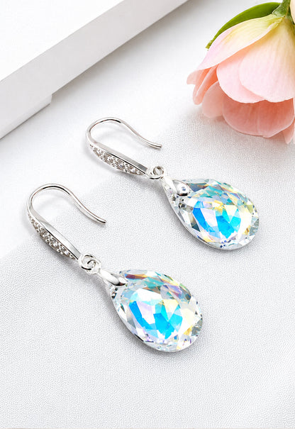 Aros Capricho Plata 925 Cristal Swarovski® Aurora Boreal