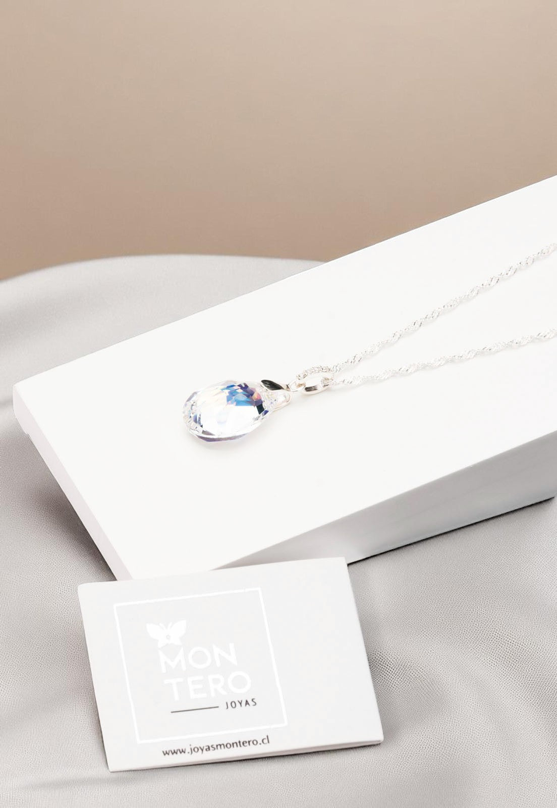 Collar Capricho Plata 925 Cristal Genuino Aurora Boreal