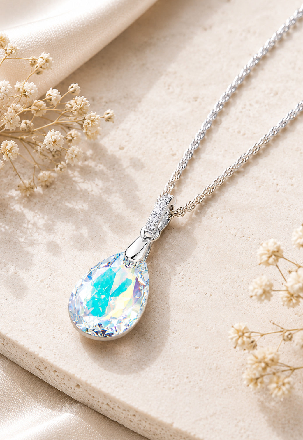 Collar Capricho Plata 925 Cristal Swarovski® Aurora Boreal