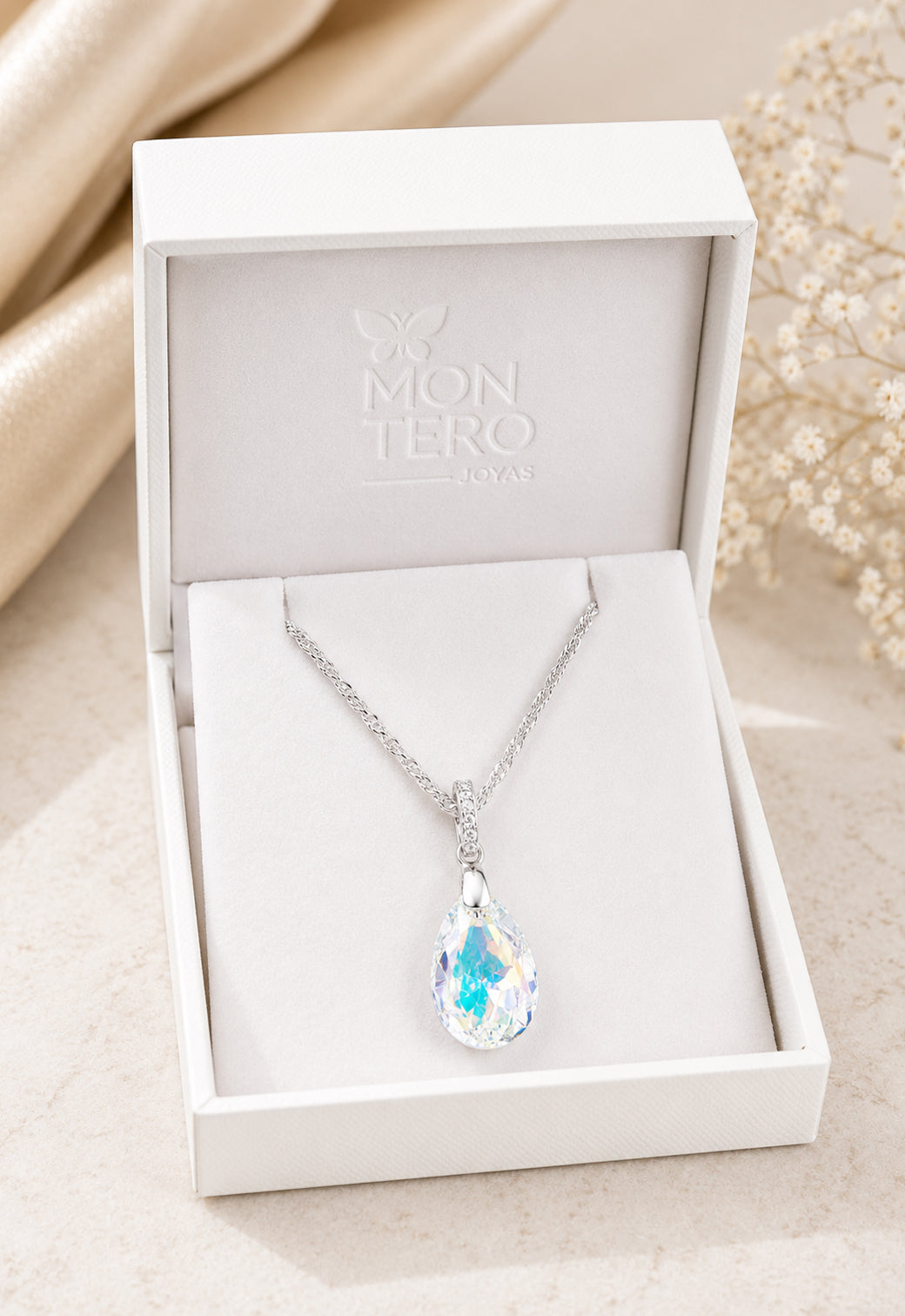 Collar Capricho Plata 925 Cristal Swarovski® Aurora Boreal