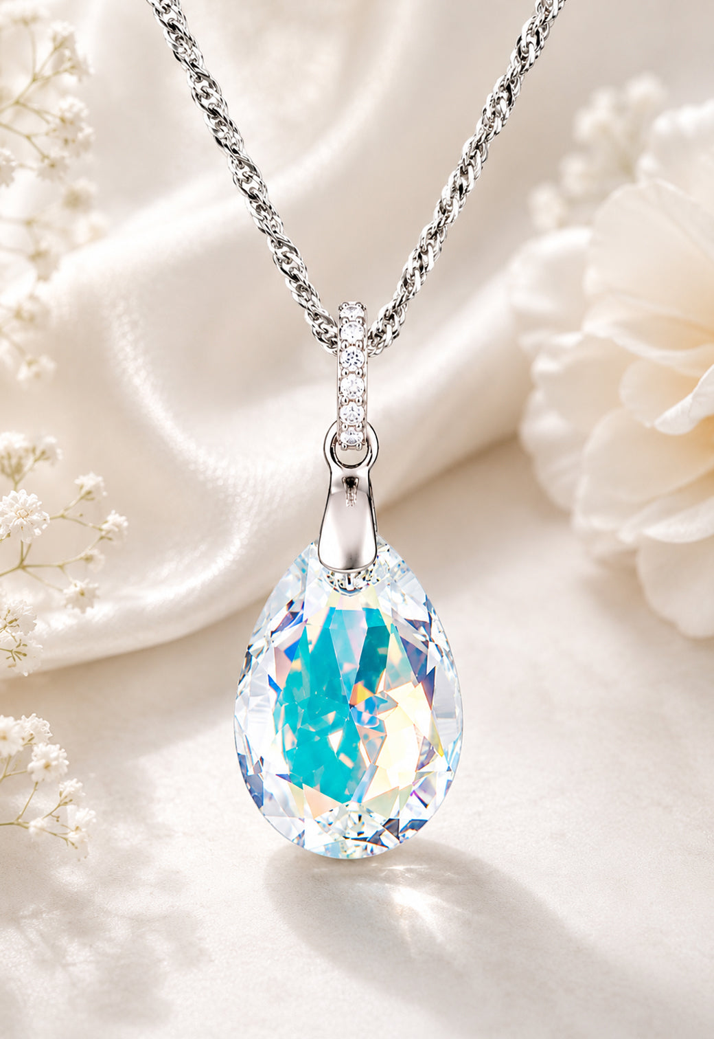 Collar Capricho Plata 925 Cristal Swarovski® Aurora Boreal