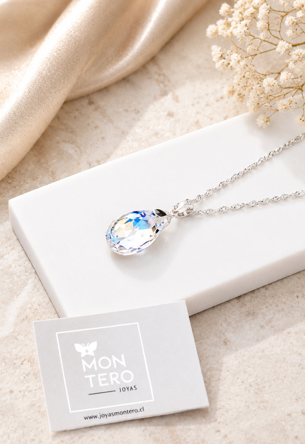 Collar Capricho Plata 925 Cristal Swarovski® Aurora Boreal