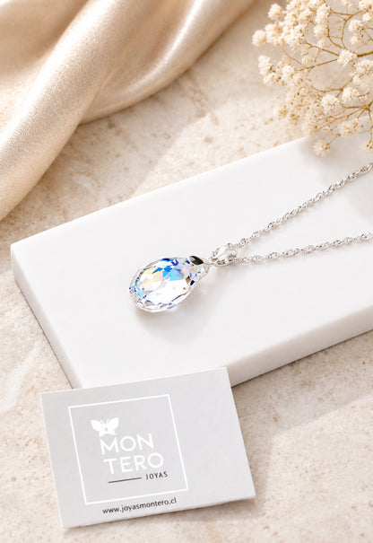 Collar Capricho Plata 925 Cristal Swarovski® Aurora Boreal