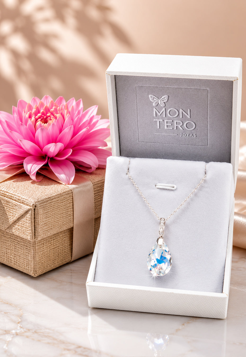 Collar Capricho Plata 925 Cristal Swarovski® Aurora Boreal