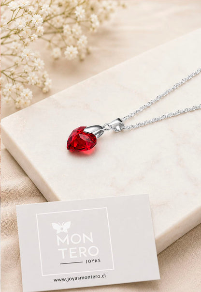 Collar Amor Plata 925 Cristal Swarovski® Siam