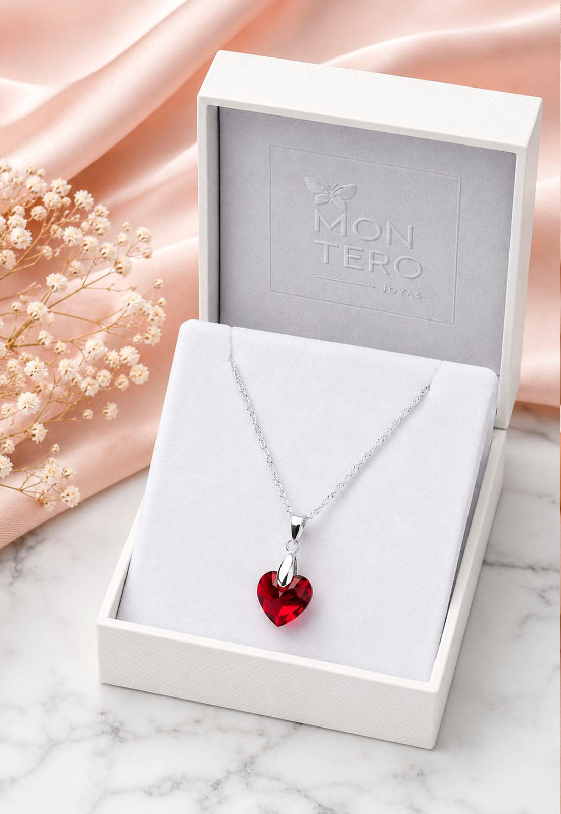 Collar Amor Plata 925 Cristal Swarovski® Siam