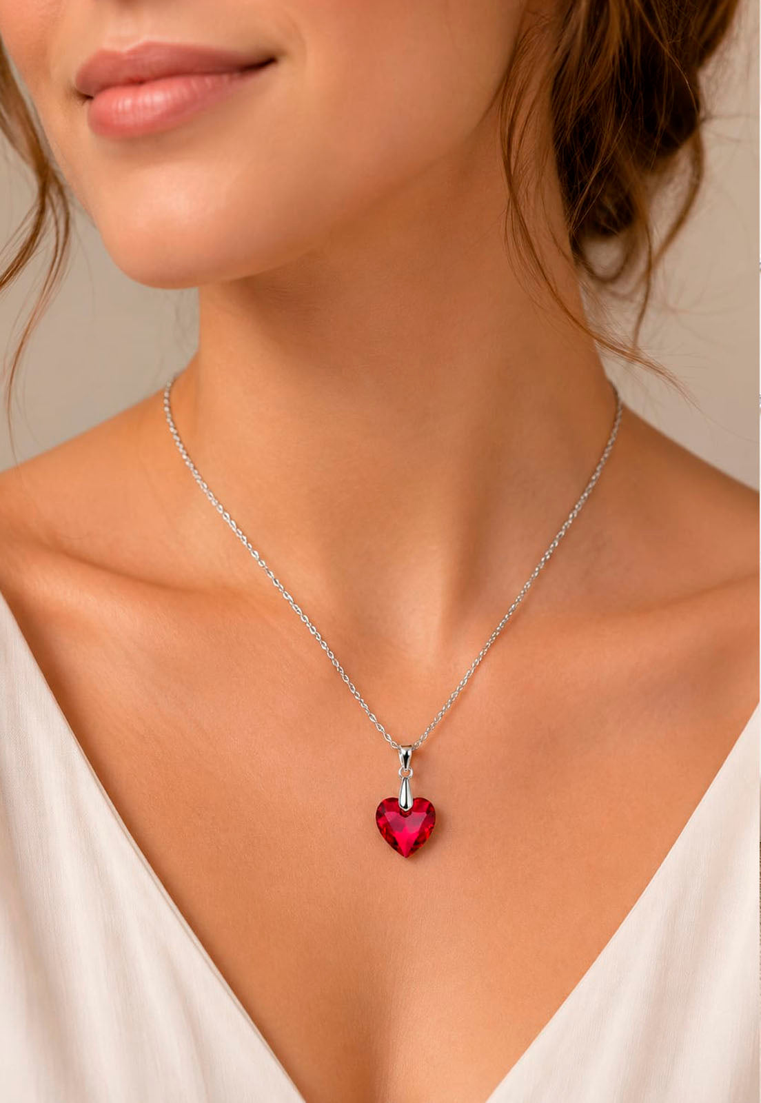 Collar Amor Plata 925 Cristal Swarovski® Siam