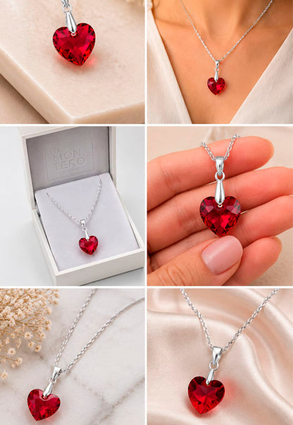 Collar Amor Plata 925 Cristal Swarovski® Siam