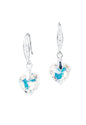 Aros Amor Plata 925 Cristales Genuinos Aurora Boreal