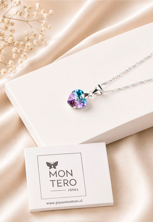 Collar Romance Plata 925 Cristal Swarovski® Vitral Light