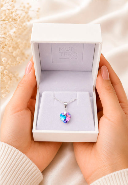 Collar Romance Plata 925 Cristal Swarovski® Vitral Light