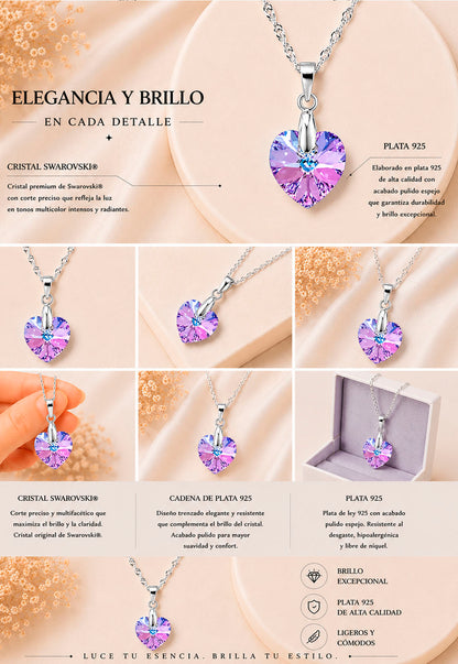 Collar Romance Plata 925 Cristal Swarovski® Vitral Light