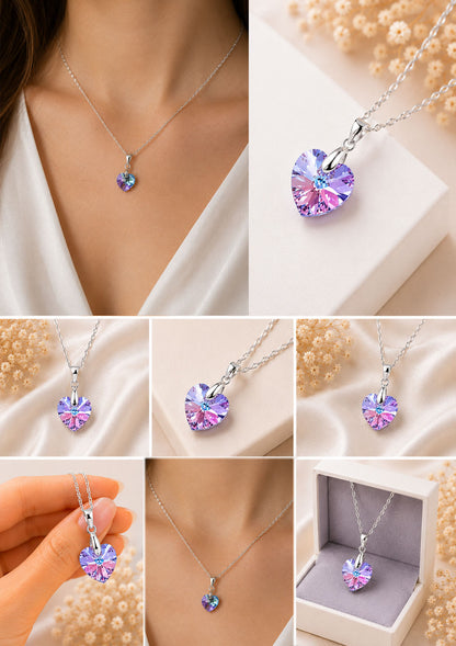 Collar Romance Plata 925 Cristal Swarovski® Vitral Light