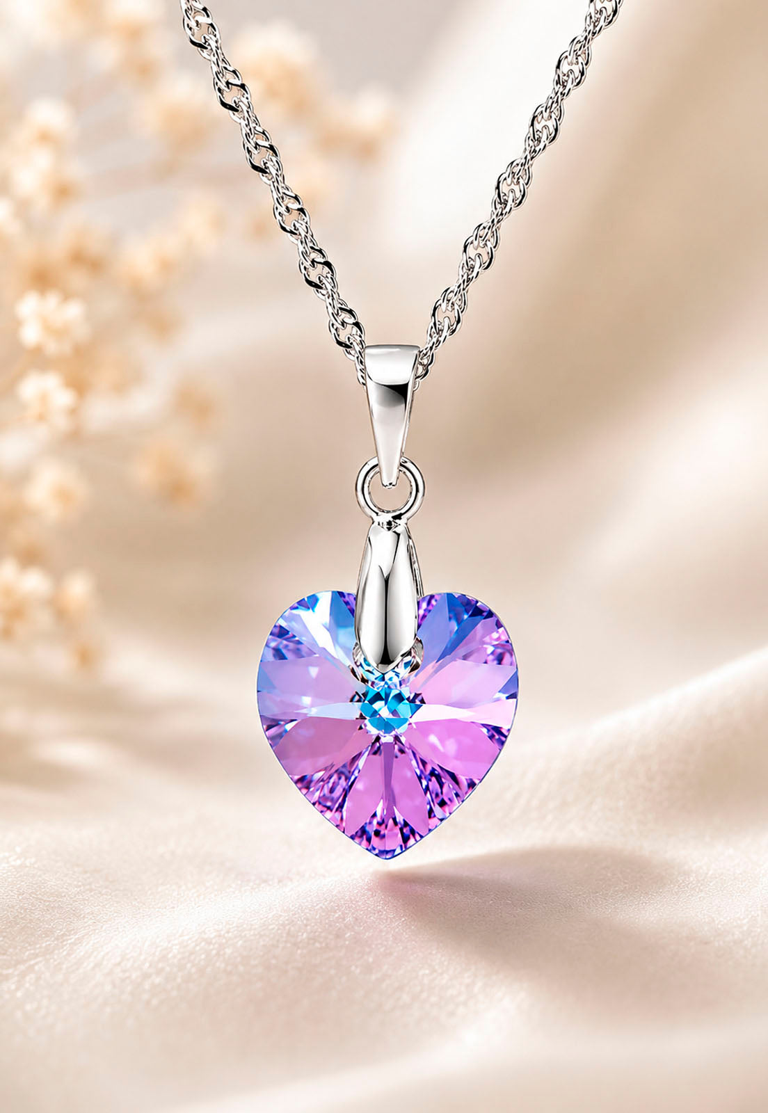 Collar Romance Plata 925 Cristal Swarovski® Vitral Light