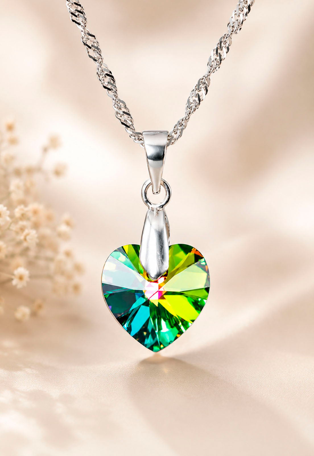 Collar Romance Plata 925 Cristal Swarovski® Vitral Medium