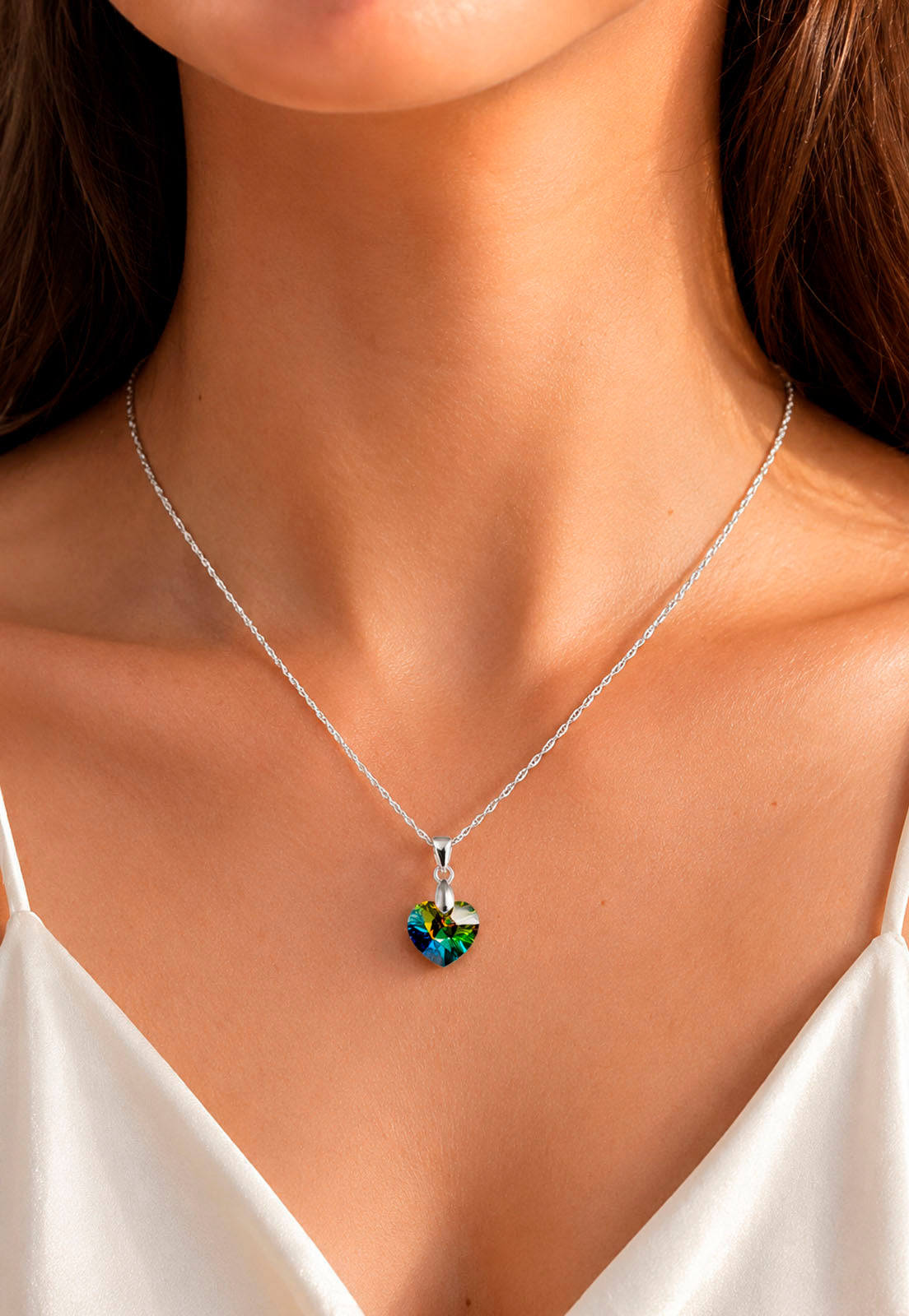 Collar Romance Plata 925 Cristal Swarovski® Vitral Medium