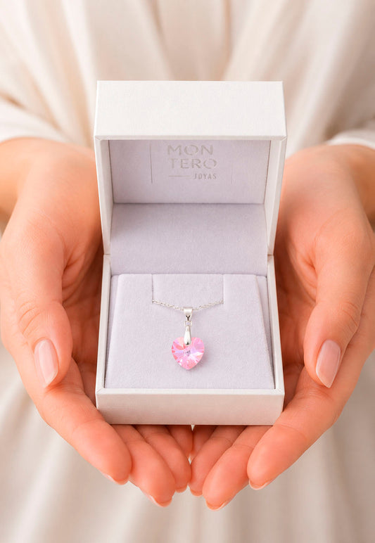 Collar Romance Plata 925 Cristal Swarovski® Light Rose