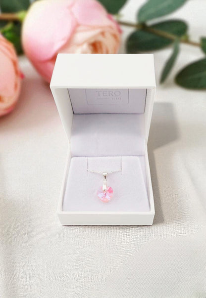 Collar Romance Plata 925 Cristal Genuino Light Rose