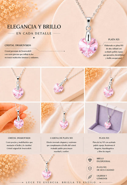 Collar Romance Plata 925 Cristal Swarovski® Light Rose