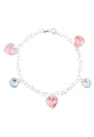 Pulsera Romance Plata Italiana 925 Cristal Genuino Rose Shimmer