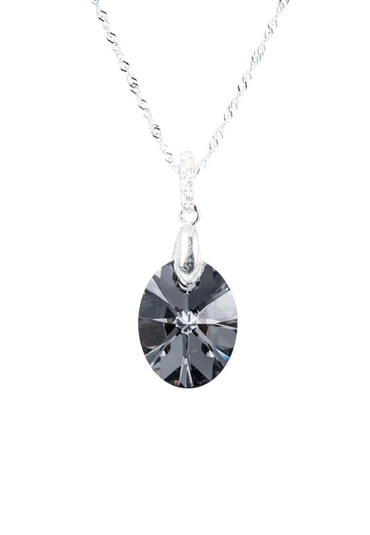 Collar Gran Praga Plata 925 Cristal Swarovski® Silver Night