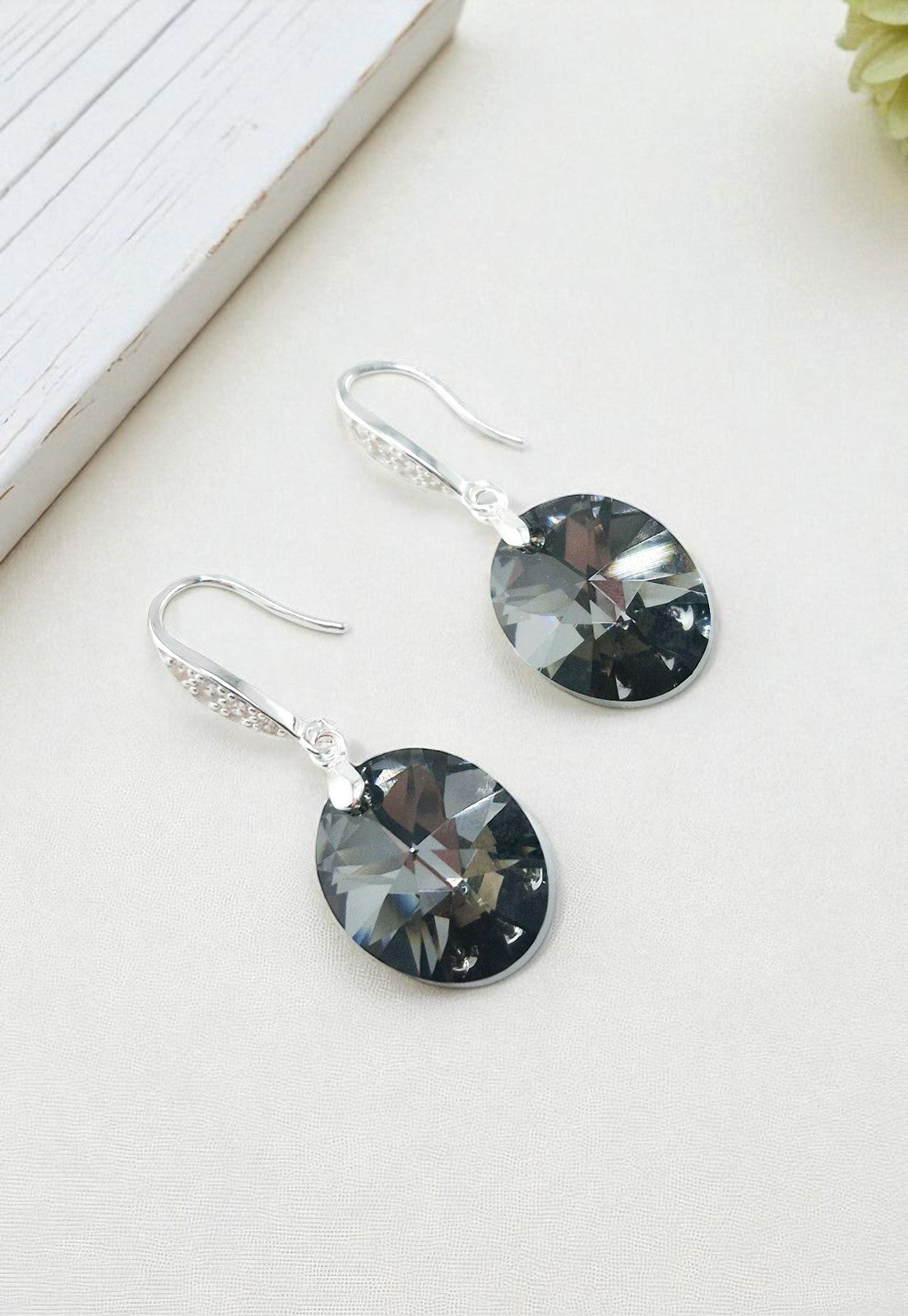 Aros Gran Praga Plata Italiana 925 Cristal Genuino