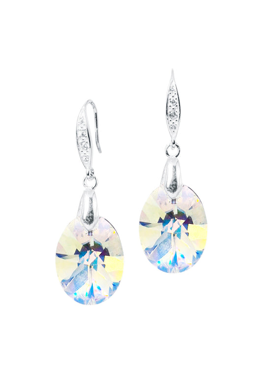 Aros Gran Praga Plata 925 Cristal Swarovski® Aurora Boreal