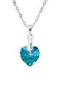 Collar Romance Plata 925 Cristal Genuino Bermuda Blue