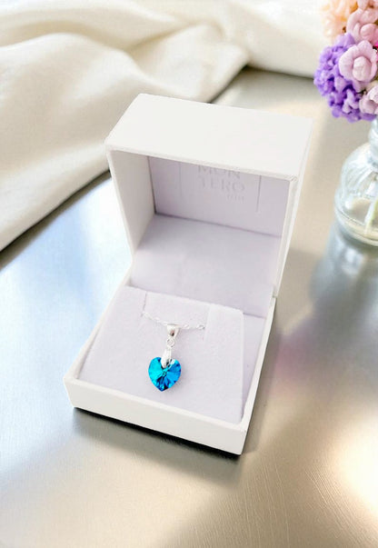 Collar Romance Plata 925 Cristal Swarovski® Bermuda Blue