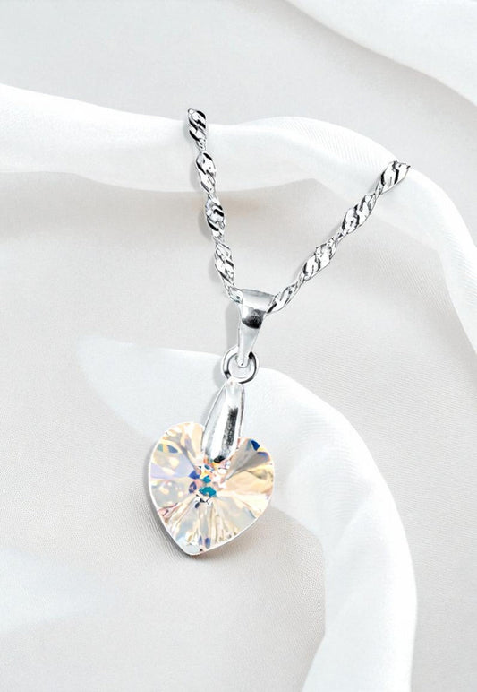 Collar Romance Plata 925 Cristal Swarovski® Aurora Boreal