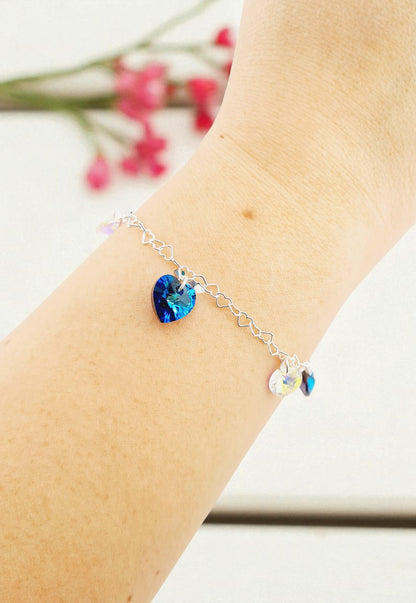 Pulsera Romance Plata 925 Cristal Swarovski® Bermuda Blue