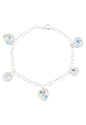Pulsera Romance Plata Italiana 925 Cristal Genuino Aurora Boreal