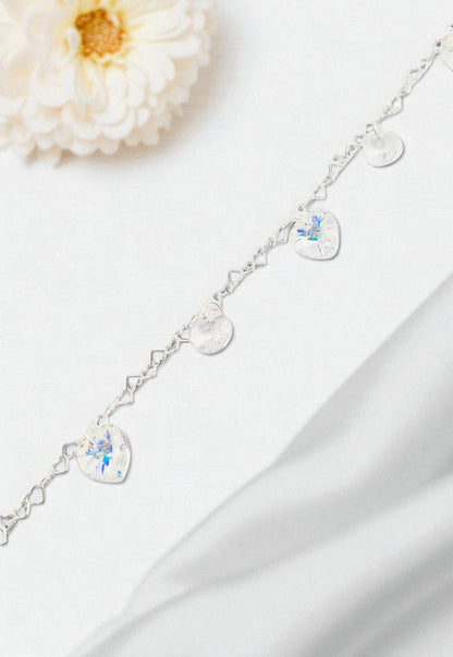 Pulsera Romance Plata Italiana 925 Cristal Genuino Aurora Boreal