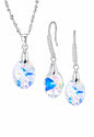 Conjunto Praga Plata 925 Cristal  Swarovski®  Aurora Boreal