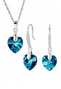 Conjunto Romance Plata 925 Cristal Swarovski® Bermuda Blue