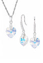 Conjunto Romance Plata 925 Cristal Swarovski® Aurora Boreal
