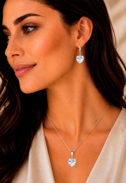 Conjunto Romance Plata 925 Cristal Swarovski® Aurora Boreal