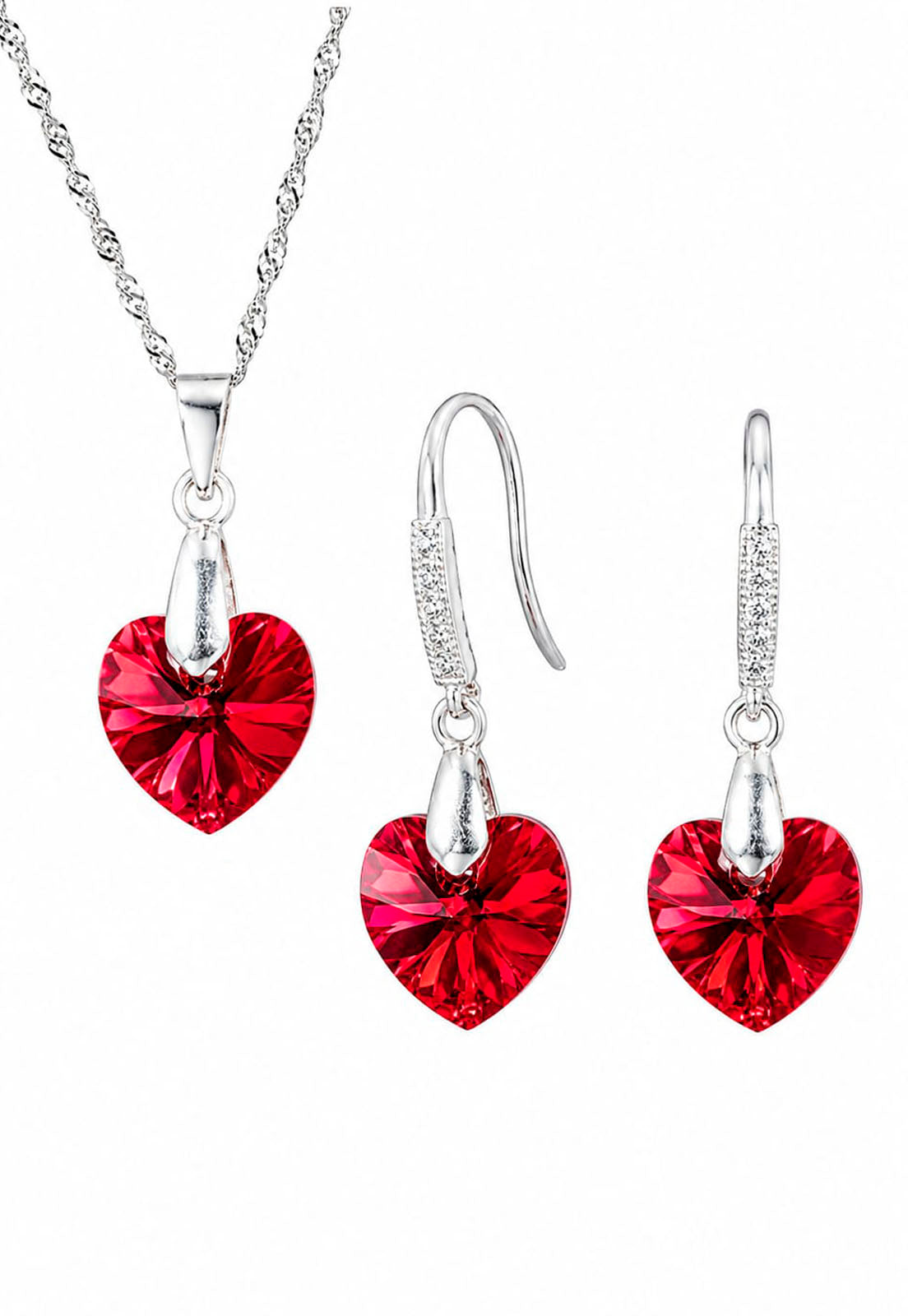 Conjunto Romance Plata 925 Cristal Swarovski® Siam