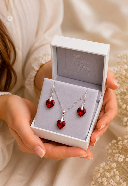 Conjunto Romance Plata 925 Cristal Swarovski® Siam
