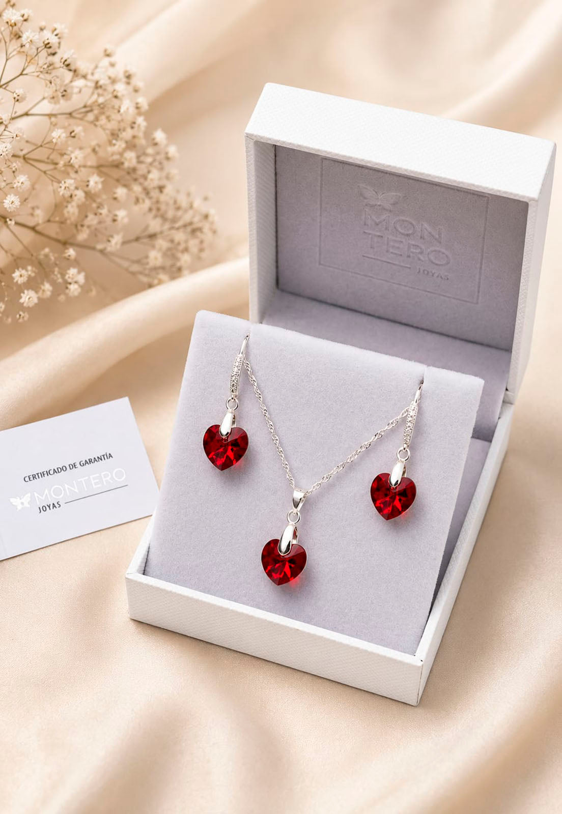 Conjunto Romance Plata 925 Cristal Swarovski® Siam