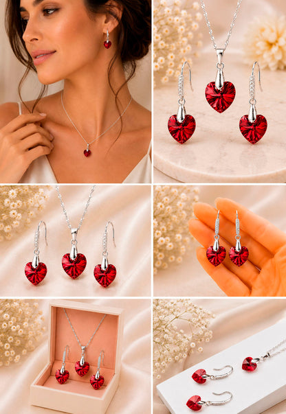 Conjunto Romance Plata 925 Cristal Swarovski® Siam