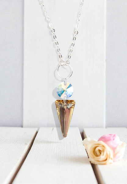 Collar Mystic Plata Italiana 925 y Cristales Genuinos